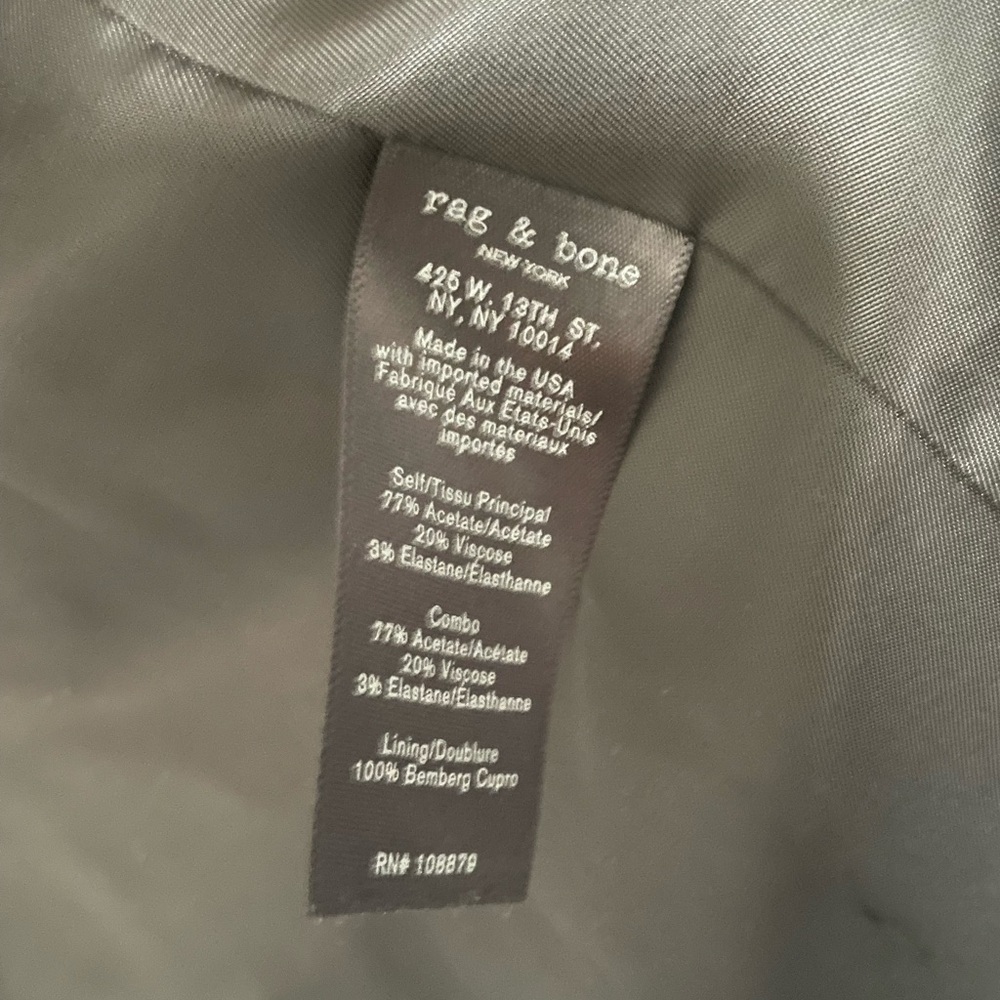 Rag & bone black blazer women’s size 8 - Picture 4 of 5